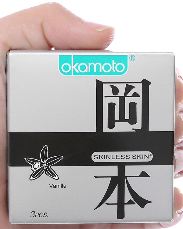Bao cao su Okamoto Skinless Skin hương vani 53mm